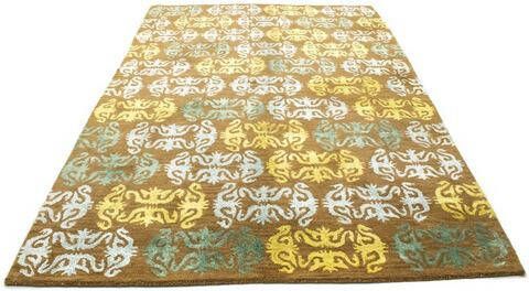 morgenland Wollen kleed Design vloerkleed handgetuft groen