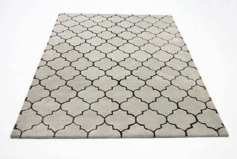 morgenland Wollen kleed Design vloerkleed handgetuft zilver