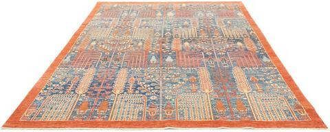 morgenland Wollen kleed Design vloerkleed met de hand geknoopt oranje handgeknoopt