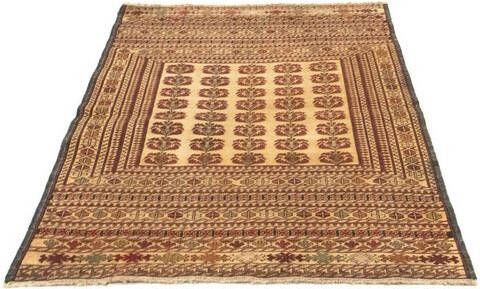 morgenland Wollen kleed Farahan vloerkleed met de hand geknoopt 0 Perzisch tapijt Nomadic 133 x 93 cm beige