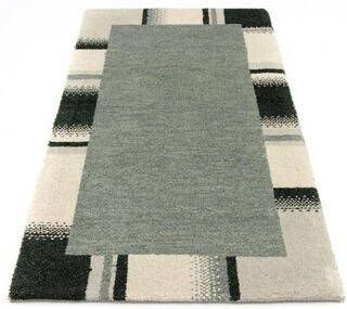 morgenland Wollen kleed Gabbeh kleed met de hand geknoopt zilver handgeknoopt