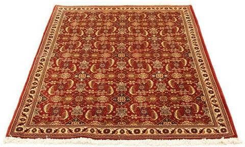 morgenland Wollen kleed Ghashghai vloerkleed met de hand geknoopt rood Perzisch tapijt Nomadic 144 x 98 cm rood handgeknoopt