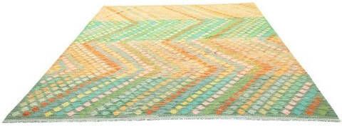 morgenland Wollen kleed Kelim Afghan vloerkleed met de hand geweven meerkleurig Laagpolig