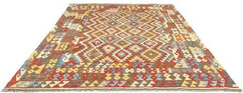 morgenland Wollen kleed Kelim Afghan vloerkleed met de hand geweven meerkleurig Laagpolig