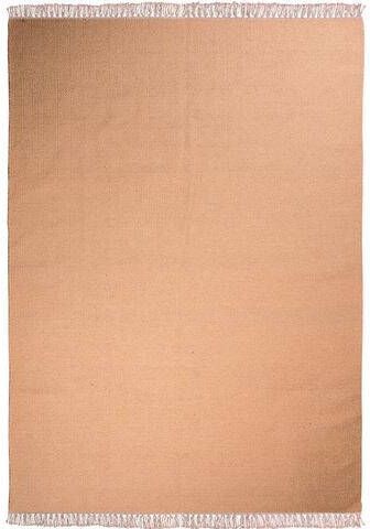 morgenland Wollen kleed Kelim vloerkleed met de hand geweven goud Laagpolig