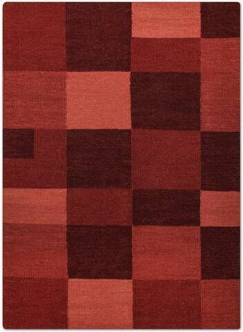 morgenland Wollen kleed Kelim vloerkleed met de hand geweven meerkleurig Laagpolig