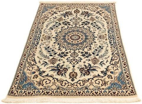 morgenland Wollen kleed Nain 9la vloerkleed met de hand geknoopt beige Perzisch tapijt Nain Royal 141 x 84 cm ecruwit