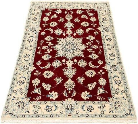 morgenland Wollen kleed Nain 9la vloerkleed met de hand geknoopt rood Perzisch tapijt Nain Royal 128 x 75 cm rood