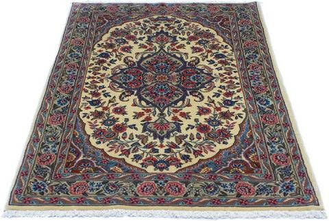 morgenland Wollen kleed Rafsanjan vloerkleed met de hand geknoopt beige Perzisch tapijt Royal 152 x 100 cm beige