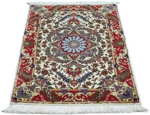 morgenland Wollen kleed Tabriz vloerkleed met de hand geknoopt beige Perzisch tapijt Tabriz 97x 63 cm beige