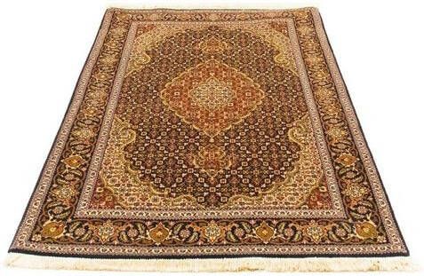 morgenland Wollen kleed Tabriz vloerkleed met de hand geknoopt wijnrood Perzisch tapijt Tabriz 152 x 100 cm wijnrood