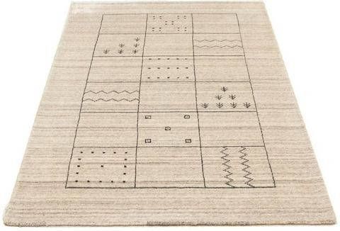 morgenland Wollen kleed Vintage vloerkleed met de hand geknoopt zilver Vintage ontwerp