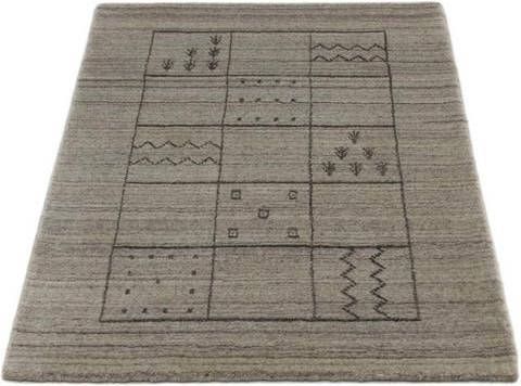 morgenland Wollen kleed Vintage vloerkleed met de hand geknoopt zilver Vintage ontwerp