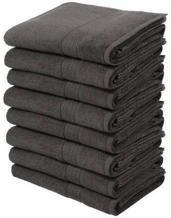 my home Handdoeken Juna als set, met fijn randdessin met structuur, in moderne unikleur(8 stuks )