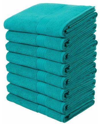 my home Handdoeken Juna als set, met fijn randdessin met structuur, in moderne unikleur(8 stuks )