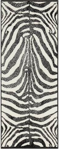 my home Loper Rufus Loper met korte pool, zebra look, gestreept, afgehecht, woonkamer, slaapkamer, robuust, gemakkelijk in onderhoud