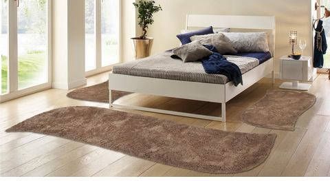 my home Set slaapkamerkleedjes met hoge pool Desner bijzonder zacht door microvezel, slaapkamerkleed, loperset voor de slaapkamer