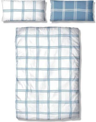 my home Tweezijdig te gebruiken overtrekset Geruit Linonkwaliteit, ruit design(2 delig )