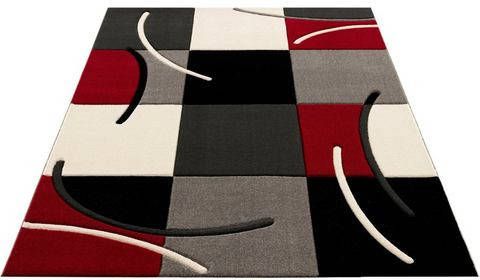 my home Vloerkleed Kjer met een met de hand gesneden reliëfpatroon, woonkamer