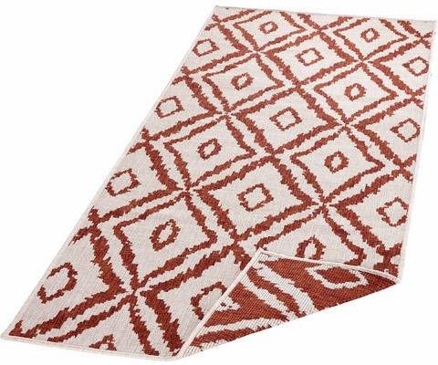 NORTHRUGS Loper Rio Geschikt voor binnen en buiten, ruitendesign, woonkamer, balkon, terras, robuust, gemakkelijk in onderhoud, platweefsel, keerbaar