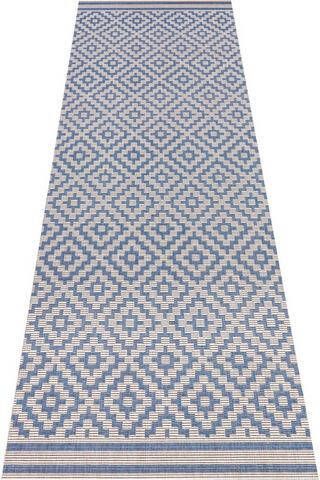 NORTHRUGS Loper Ruit Geschikt voor binnen en buiten, ruiten design, woonkamer, balkon, terras, tuin, robuust, gemakkelijk in onderhoud, platweefsel