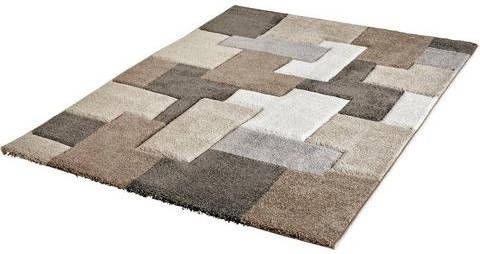 Obsession Vloerkleed My Acapulco 683 modern patchworkdesign, met de hand gesneden reliëfpatroon, ideaal in de woonkamer & slaapkamer