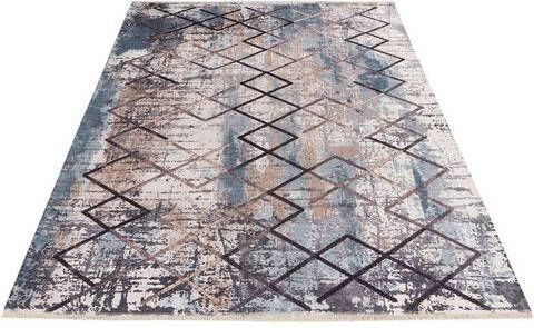 Obsession Vloerkleed My Valencia 360 gerecyclede materialen, modern design, met franje, wasbaar, geschikt voor binnen en buiten, woonkamer