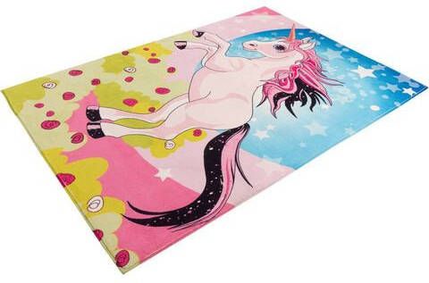 Obsession Vloerkleed voor de kinderkamer My Juno 474 Speelkleed, motief eenhoorn, kinderkamer
