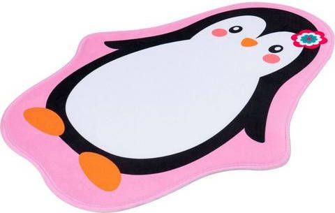 Obsession Vloerkleed voor de kinderkamer My Mila Kids 144 Motief pinguïn, wasbaar, kinderkamer