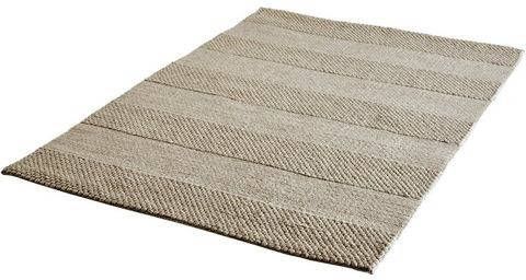 Obsession Wollen kleed My Dakota 130 Handgeweven vloerkleed, gestreept, zuivere wol, met de hand geweven, ideaal in de woonkamer & slaapkamer