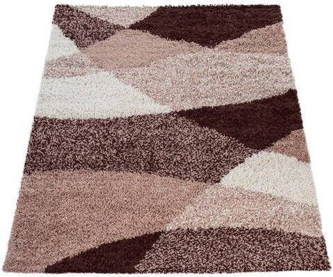 Paco Home Hoogpolige loper Mango 308 Tapijtloper, zachte shaggy, modern design, ideaal in de hal & slaapkamer