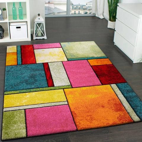 Paco Home Vloerkleed Brilliance 661 Korte pool, modern 3D patchworkdesign, ideaal in de woonkamer & slaapkamer