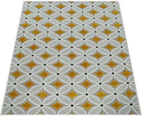 Paco Home Vloerkleed Charleroi 493 3d retrodesign, geschikt voor binnen en buiten, ideaal in de woonkamer & slaapkamer