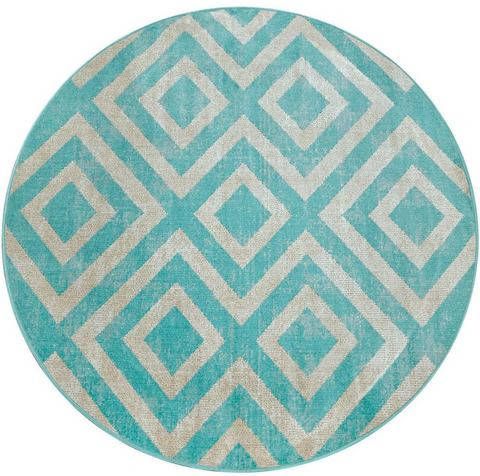 Paco Home Vloerkleed Poco 821 Korte pool, ruitendesign, geschikt voor binnen en buiten, ideaal in de woonkamer & slaapkamer