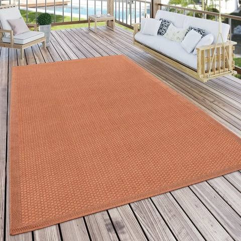 Paco Home Vloerkleed Timber 125 Platweefsel, sisal look, geschikt voor binnen en buiten, ideaal in de woonkamer & slaapkamer