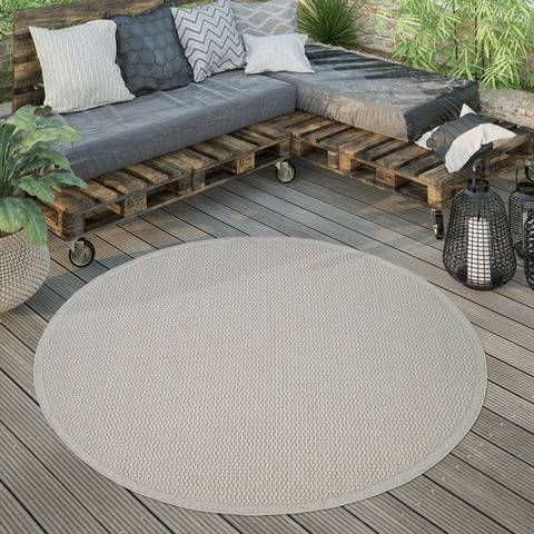 Paco Home Vloerkleed Timber 125 Platweefsel, sisal look, geschikt voor binnen en buiten, woonkamer