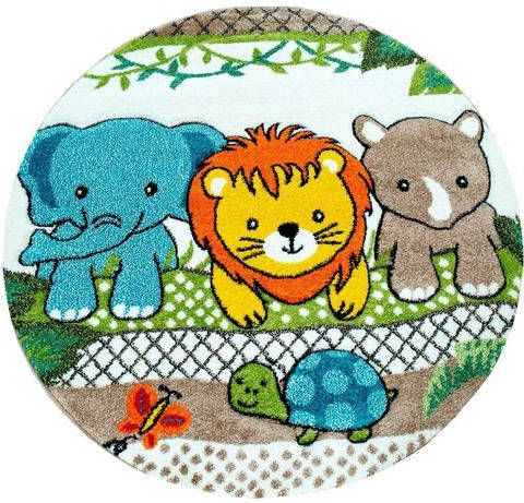 Paco Home Vloerkleed voor de kinderkamer Diamond 634 3d kinderdesign, motief dierentuindieren, kinderkamer