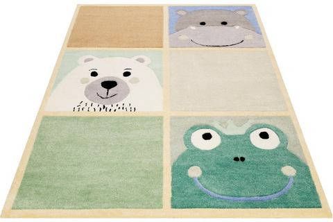 SMART KIDS Vloerkleed voor de kinderkamer What's Up!? Kinderen diermotieven, gesneden reliëfpatroon