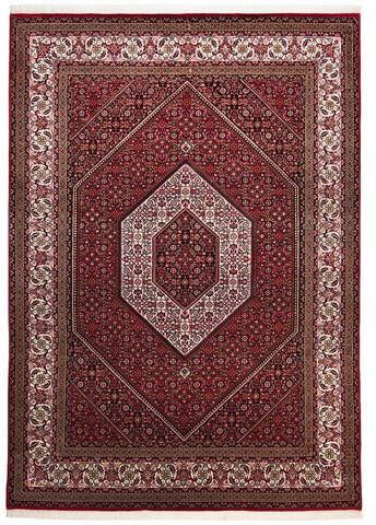 THEKO Oosters tapijt Sirsa Seta Pool van 20% zijde, met de hand geknoopt, met franje, woonkamer