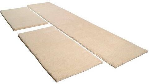 THEKO Set slaapkamerkleedjes Hadj uni echt berberkleed, zuivere wol, met de hand geknoopt, slaapkamer