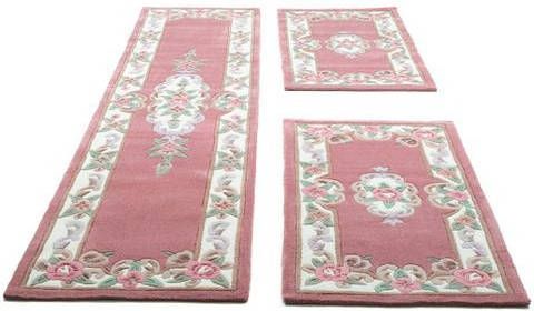 THEKO Set slaapkamerkleedjes Ming Slaapkamerkleed, loper set voor de slaapkamer, uitstekend acrylgaren, gebloemd design