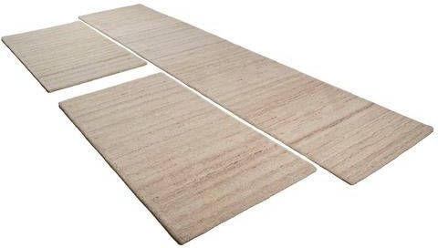 THEKO Set slaapkamerkleedjes Royal Berber Uni Slaapkamerkleed, loperset voor de slaapkamer, berber look, zuivere wol