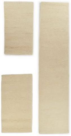 THEKO Set slaapkamerkleedjes Taza Royal Slaapkamerkleed, loperset voor de slaapkamer, echt berber vloerkleed van Marokko, zuiver scheerwol, met de hand geknoopt