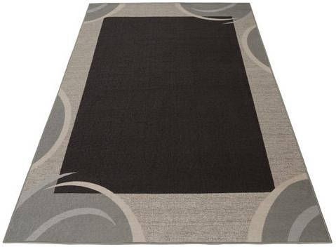 THEKO Vloerkleed Loures Korte pool, met modern randdessin, woonkamer