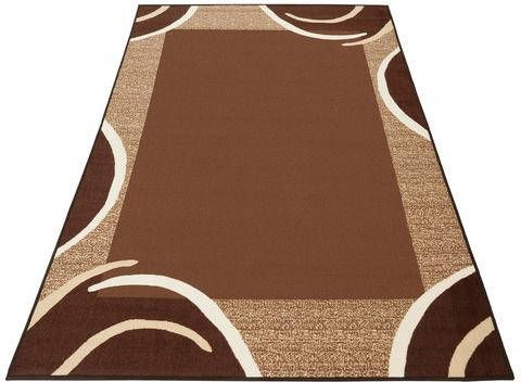 THEKO Vloerkleed Loures Korte pool, met modern randdessin, woonkamer