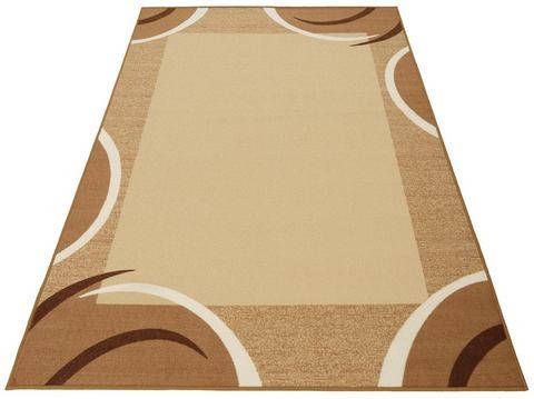 THEKO Vloerkleed Loures Korte pool, met modern randdessin, woonkamer