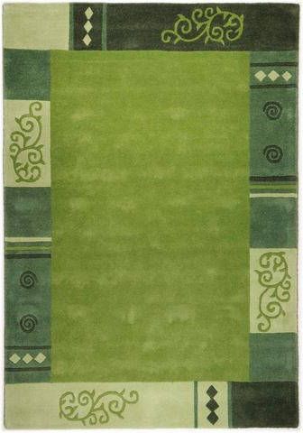 THEKO Wollen kleed AMBADI zuiver scheerwol, handgetuft, met randdessin, modern, woonkamer