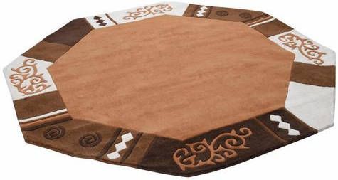 THEKO Wollen kleed AMBADI zuiver scheerwol, handgetuft, met randdessin, modern, woonkamer