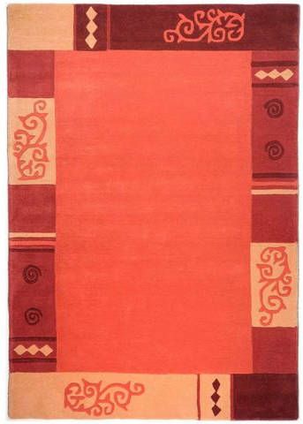 THEKO Wollen kleed AMBADI zuiver scheerwol, handgetuft, met randdessin, modern, woonkamer