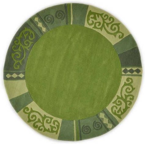 THEKO Wollen kleed AMBADI zuiver scheerwol, handgetuft, met randdessin, modern, woonkamer